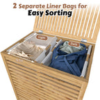 Bamboo clothes hamper