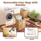 bamboo hamper with liner