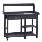 garden potting table with sink