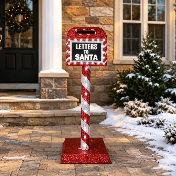Veikous Mailbox Christmas Light, Lighted Letters To Santa Mail Box