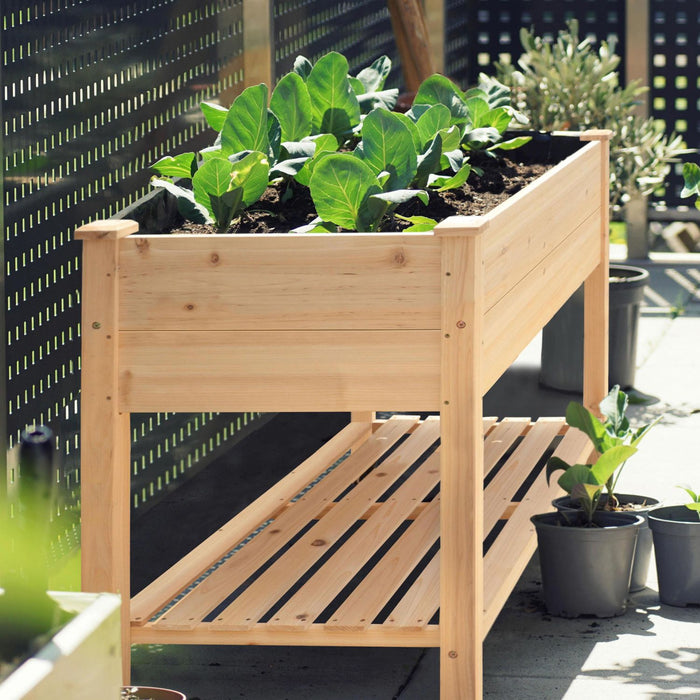 raised garden bed with wheels, Burlywood