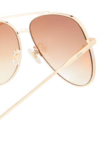 Dime Optics Venice Sunglasses in gold sienna — detail view 2
