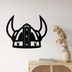 Viking Warrior Helmet Metal Wall Art - Decor available at Dekadron for $69.90