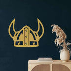 Viking Warrior Helmet Metal Wall Art - Decor available at Dekadron for $74.90