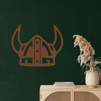 Viking Warrior Helmet Metal Wall Art - Decor available at Dekadron for $74.90
