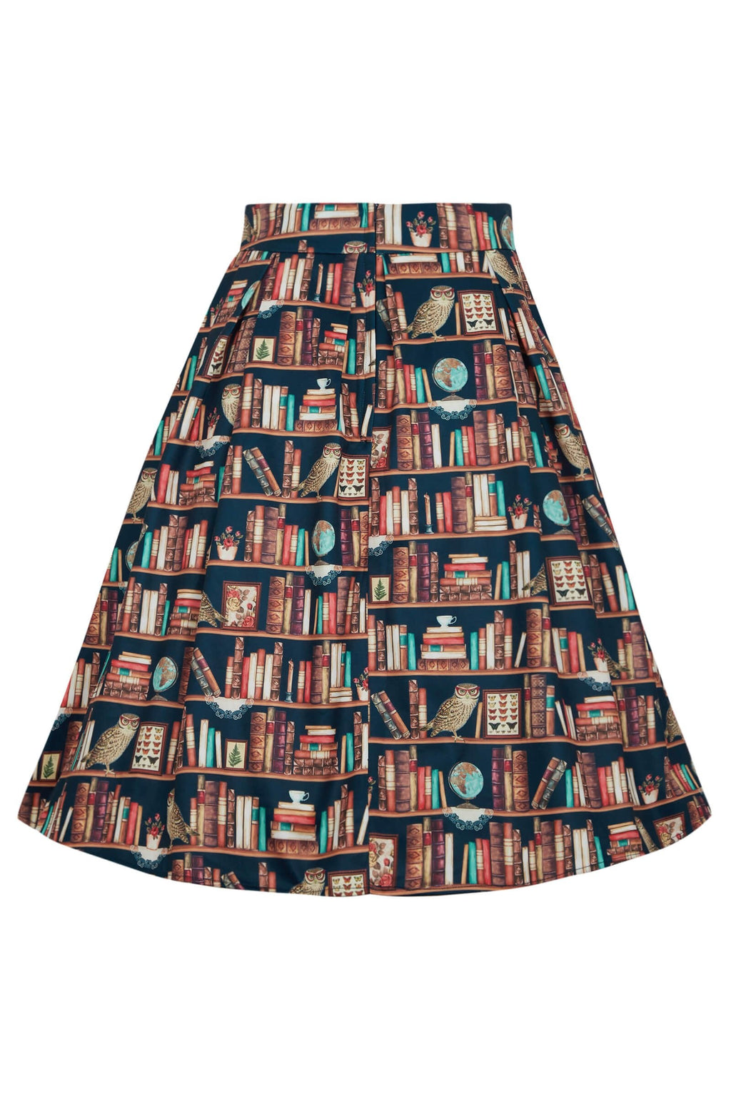 Carolyn Library Book & Owl Box Pleated Skirt