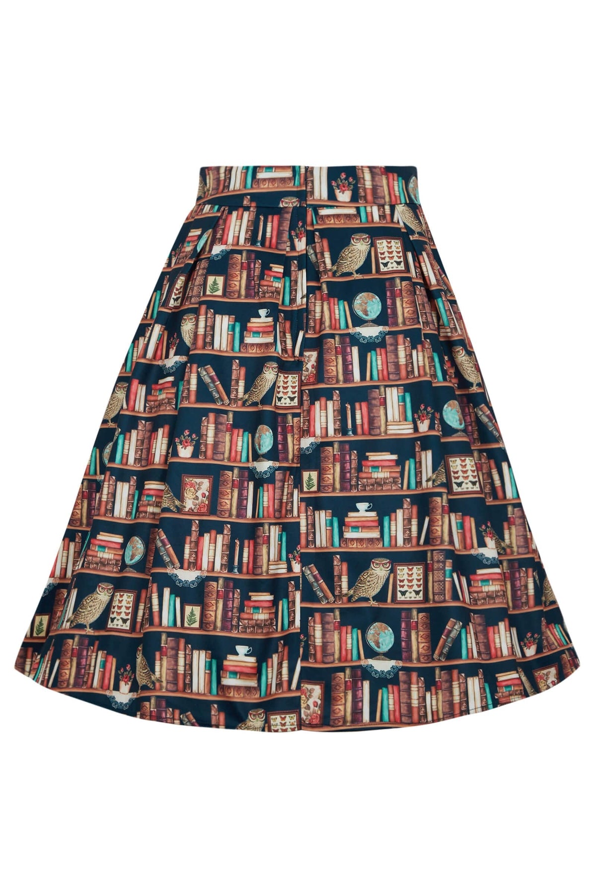 Carolyn Library Book & Owl Box Pleated Skirt