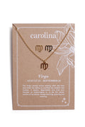 Virgo Zodiac Necklace & Earring Set