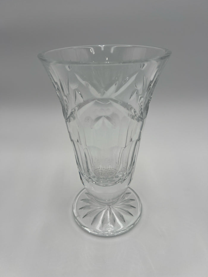 WATERFORD CRYSTAL VASE STARBURST DESIGN FOOTED  BASE