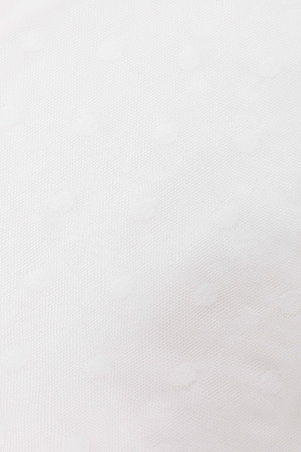 Dorothea White Polka Dot Mesh Halter Dress