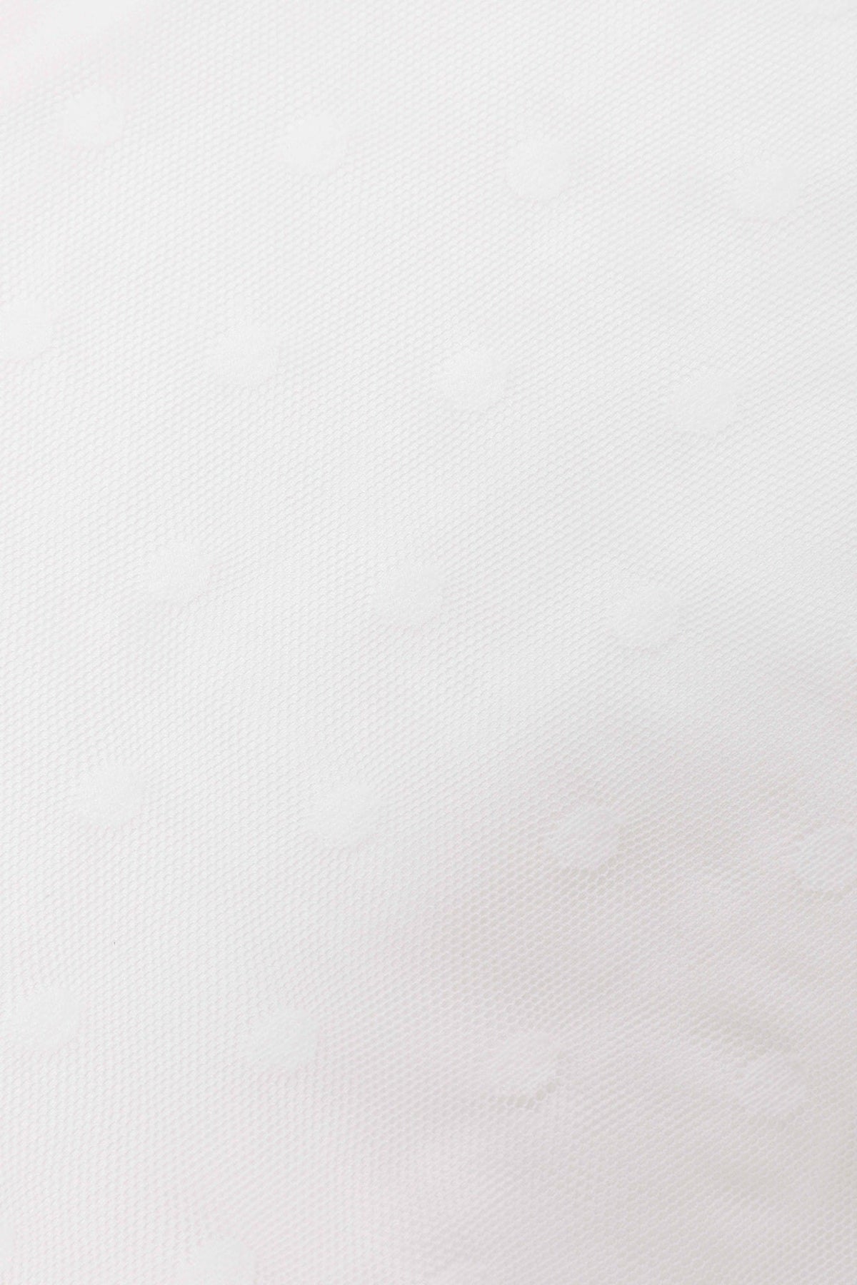 Dorothea White Polka Dot Mesh Halter Dress