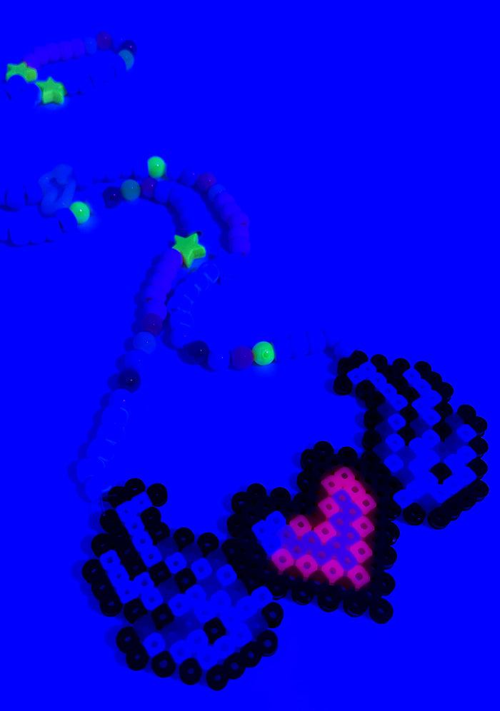 LASR Wings of Love Rave Kandi Necklace — product view