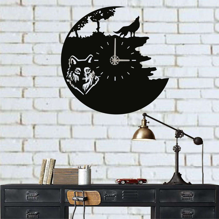 Wolf Clock - Wall Clocks available at Dekadron for $99.90