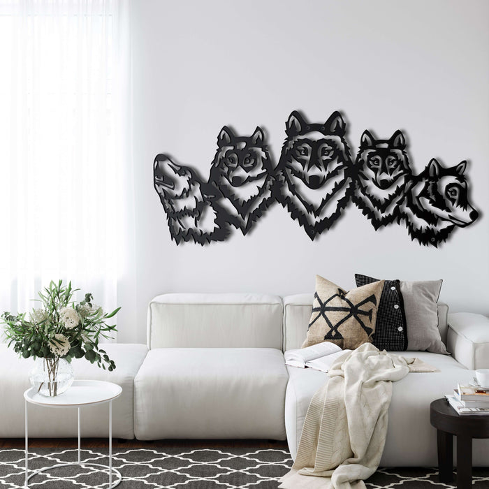 Wolf Pack Metal Wall Art - Decor available at Dekadron for $59.90