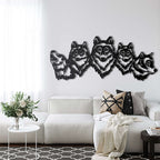 Wolf Pack Metal Wall Art - Decor available at Dekadron for $59.90