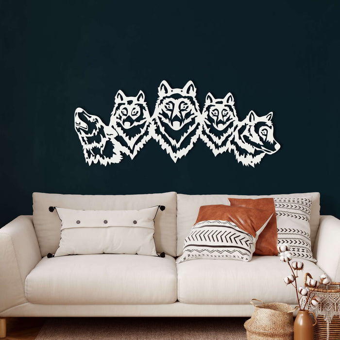 Wolf Pack Metal Wall Art - Decor available at Dekadron for $64.90