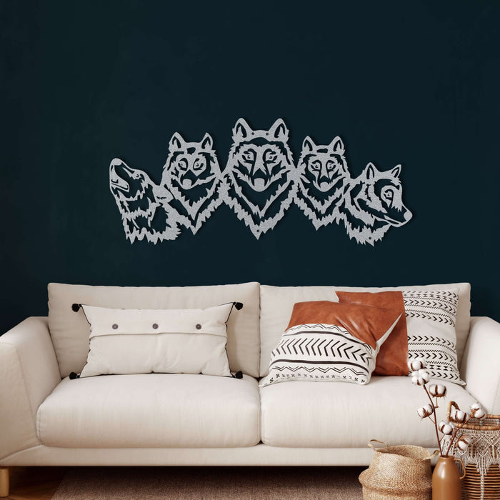 Wolf Pack Metal Wall Art - Decor available at Dekadron for $64.90