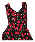 May Crossover Bust Cherry Swing Dress