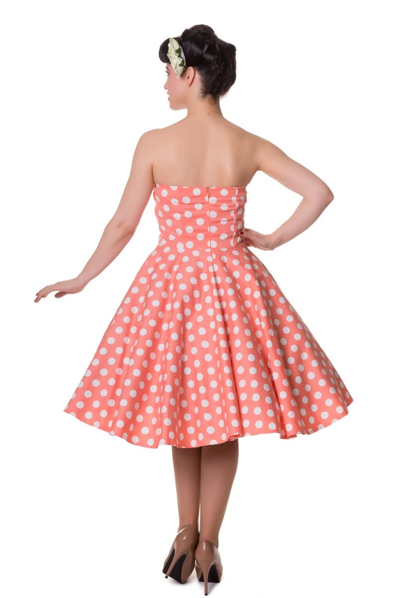 Melissa Retro Coral Polka Dot Dress