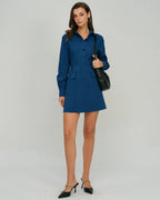 Blue Collar A-Line Mini Dress