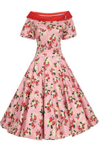 Darlene Pink Strawberry Flared Dress