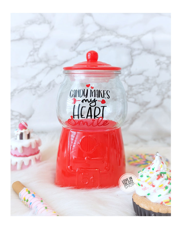 Work Fuel Gumball Machine Candy Jar