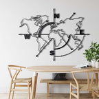 World Map Empty Metal Wall Art - Decor available at Dekadron for $119.90