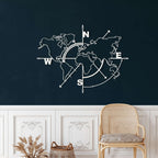 World Map Empty Metal Wall Art - Decor available at Dekadron for $129.90