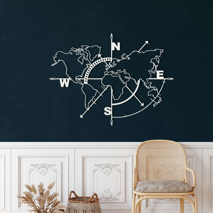World Map Empty Metal Wall Art - Decor available at Dekadron for $129.90