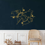 World Map Empty Metal Wall Art - Decor available at Dekadron for $129.90