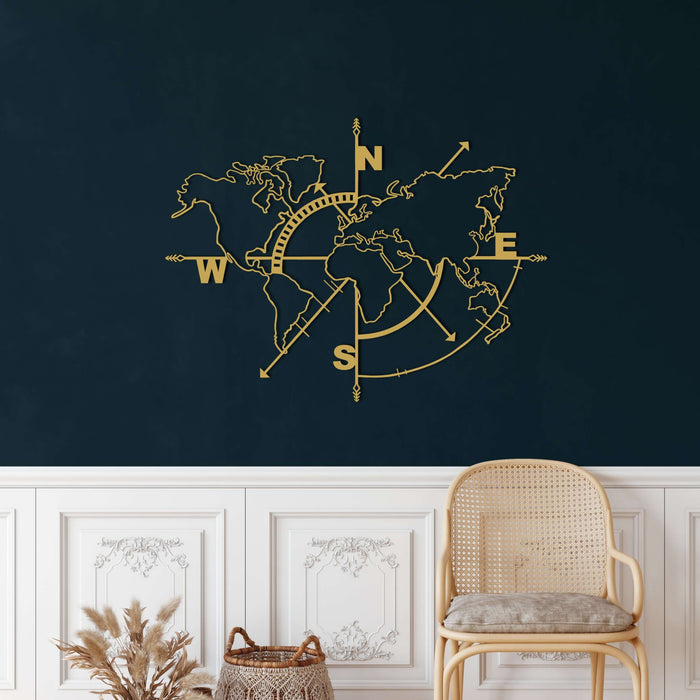 World Map Empty Metal Wall Art - Decor available at Dekadron for $129.90