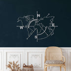 World Map Empty Metal Wall Art - Decor available at Dekadron for $129.90