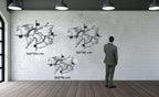 World Map Empty Metal Wall Art - Decor available at Dekadron for $119.90