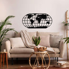 World Map Metal Wall Art - Decor available at Dekadron for $79.90