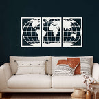 World Map Metal Wall Art - Decor available at Dekadron for $84.90