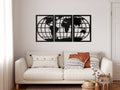World Map Metal Wall Art - Decor available at Dekadron for $79.90