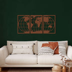 World Map Metal Wall Art - Decor available at Dekadron for $84.90