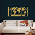 World Map Metal Wall Art - Decor available at Dekadron for $84.90