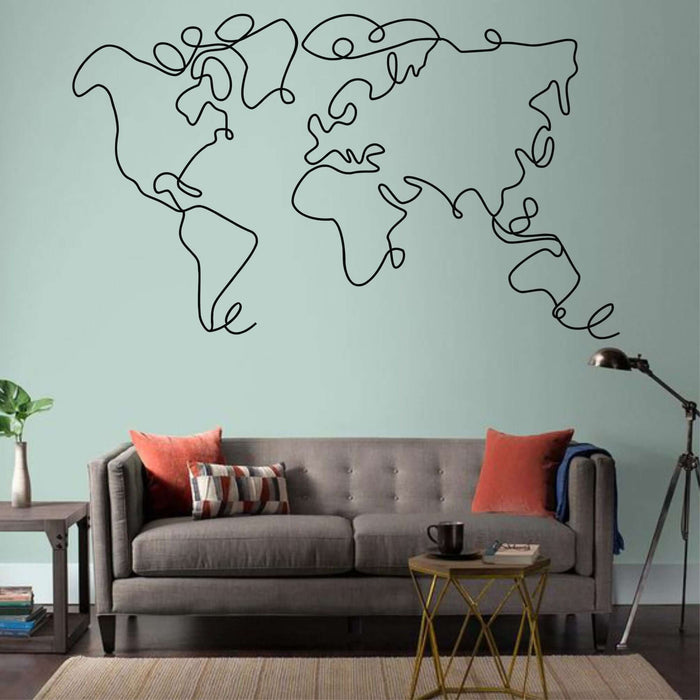 World Map Metal Wall Art - Decor available at Dekadron for $99.90