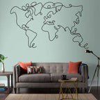 World Map Metal Wall Art - Decor available at Dekadron for $99.90