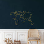 World Map Metal Wall Art - Decor available at Dekadron for $109.90