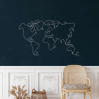 World Map Metal Wall Art - Decor available at Dekadron for $109.90
