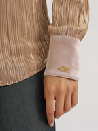 Wrangler X Lainey Wilson Women's Rose Gold Pearl Snap Long Sleeve Western Shirt 112382814