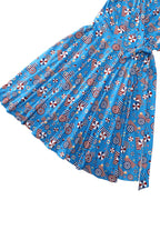 Matilda Wrap Dress In Blue Parasol Print