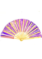 LASR XXXtreme Pink Iridescent Fluid Rave Fan — back view