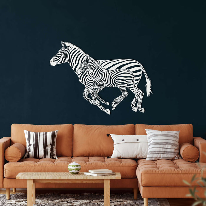 Zebra Metal Wall Art - Decor available at Dekadron for $129.90