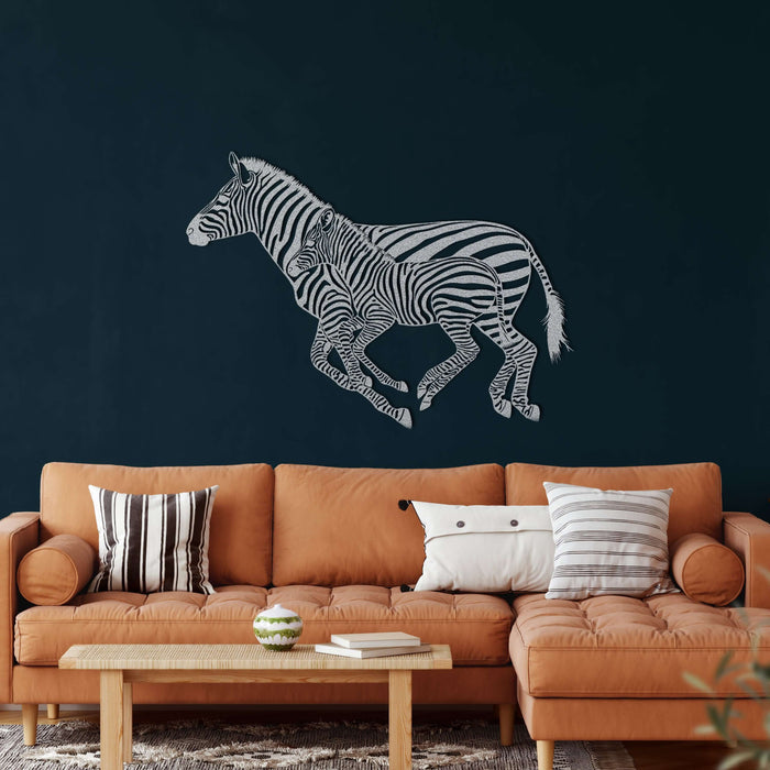 Zebra Metal Wall Art - Decor available at Dekadron for $129.90