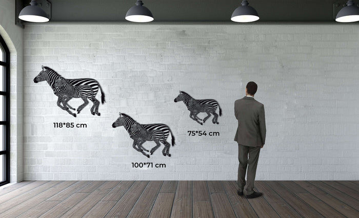 Zebra Metal Wall Art - Decor available at Dekadron for $119.90