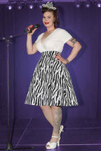 Carolyn Zebra Print Swing Skirt